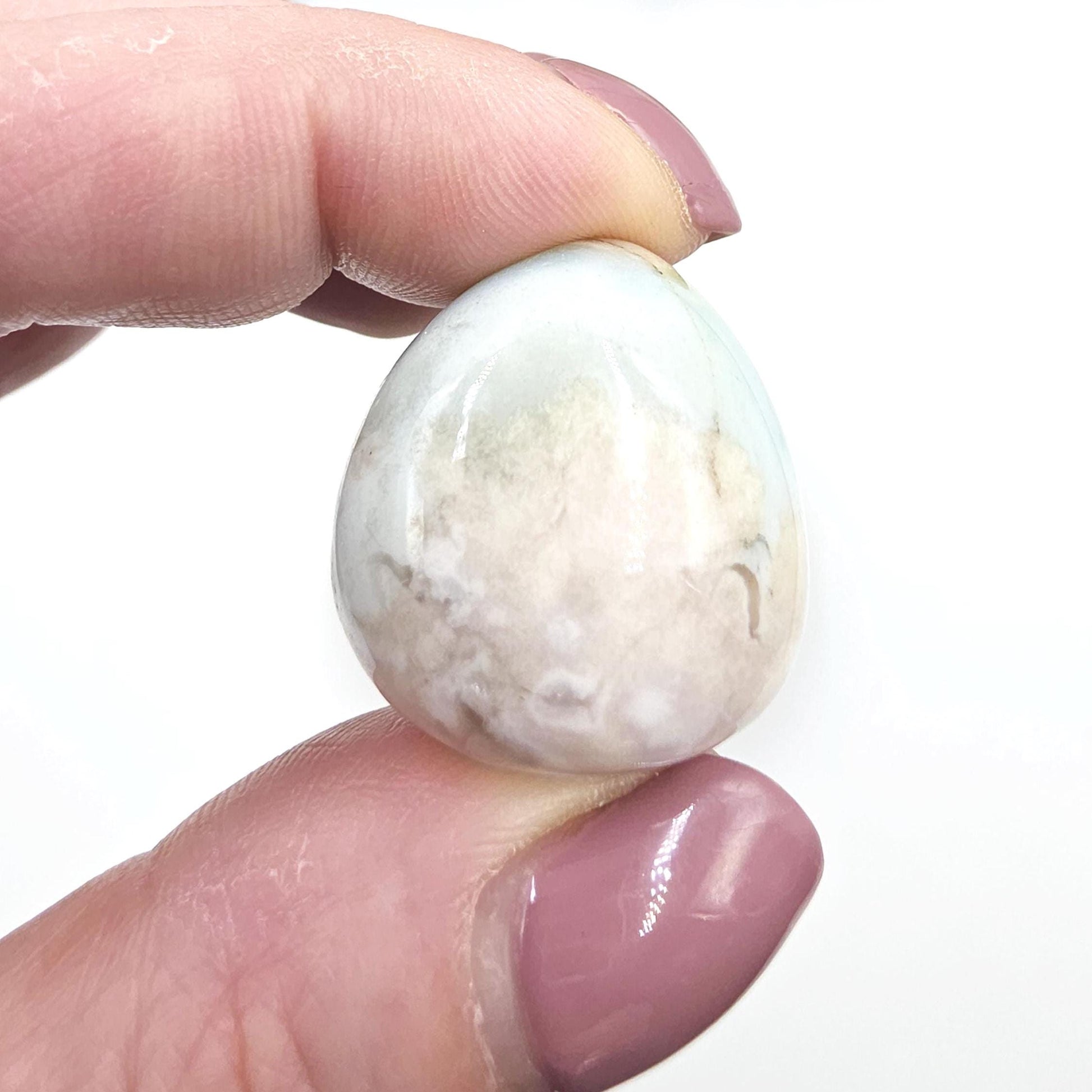 Green Flower Agate (Sakura)Tumble Stones – Growth, Balance & Heart Healing Crystal, 2-3cm
