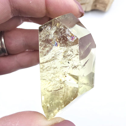 Citrine Freeform with Rainbows – Abundance, Confidence & Positive Energy Crystal, 120g