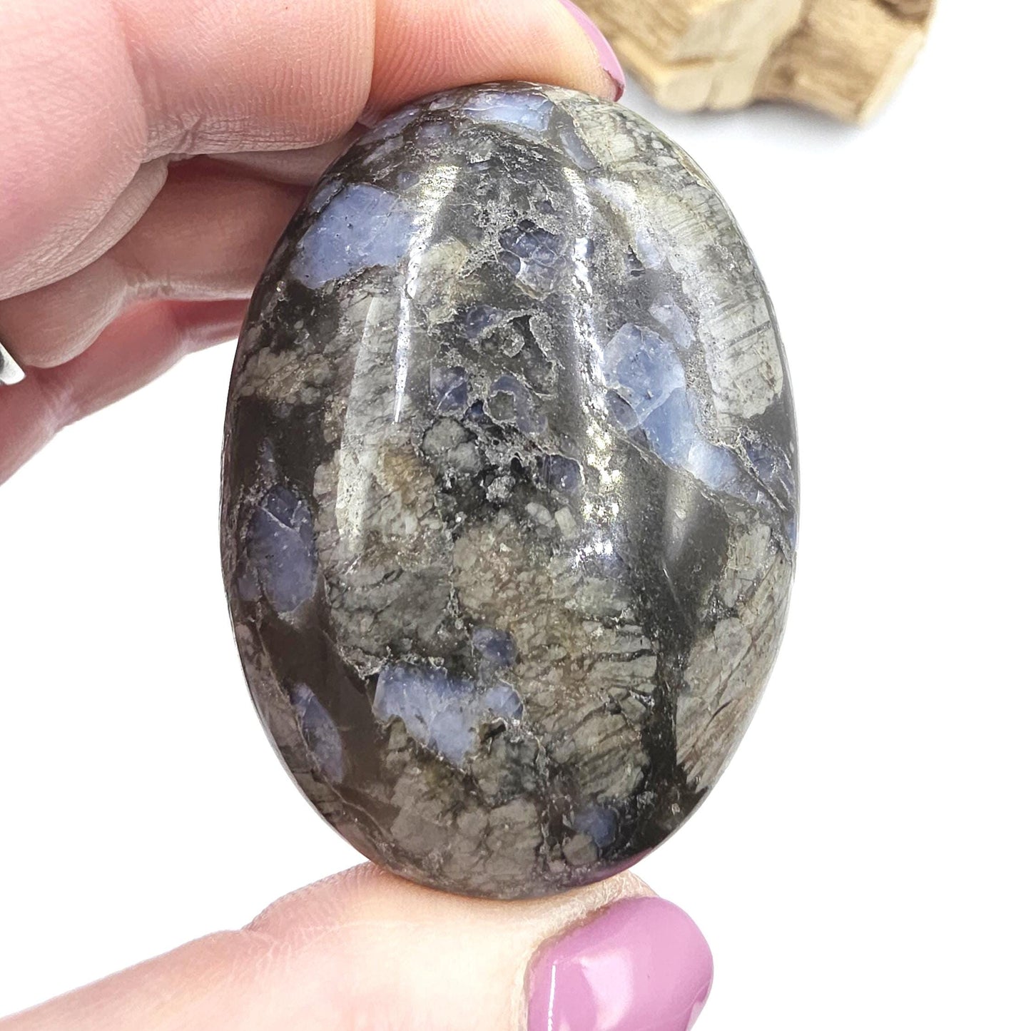 Que Sera (Llanite) Palm Stone – Positivity, Empowerment & Spiritual Growth Crystal, 100g