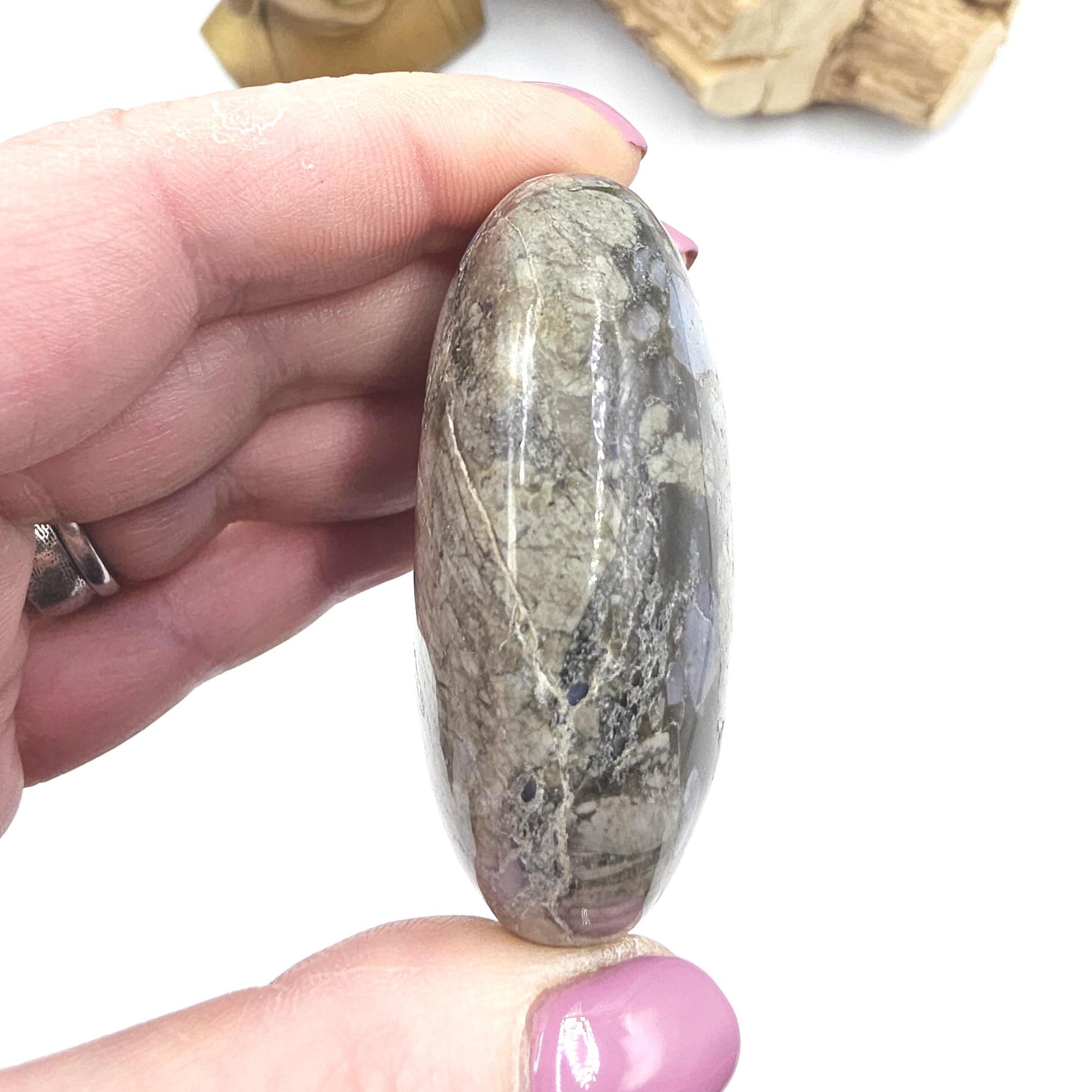 Que Sera (Llanite) Palm Stone – Positivity, Empowerment & Spiritual Growth Crystal, 100g
