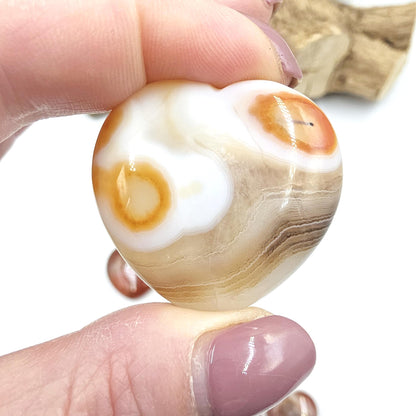 Drusy Carnelian Crystal Hearts – Confidence, Passion & Positive Energy Crystal, 3-4cm