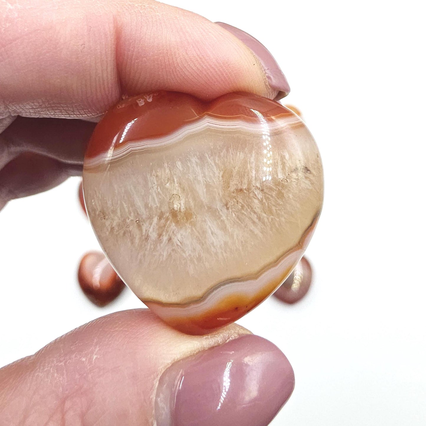 Drusy Carnelian Crystal Hearts – Confidence, Passion & Positive Energy Crystal, 3-4cm