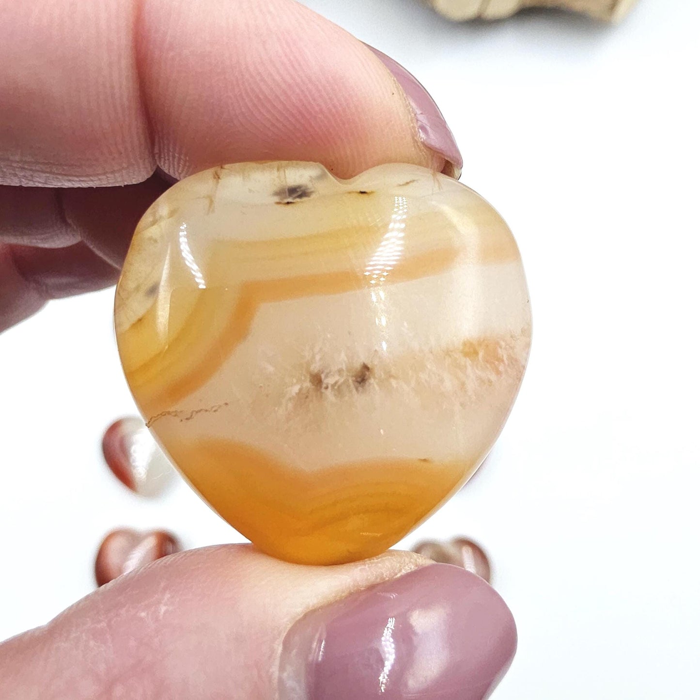 Drusy Carnelian Crystal Hearts – Confidence, Passion & Positive Energy Crystal, 3-4cm