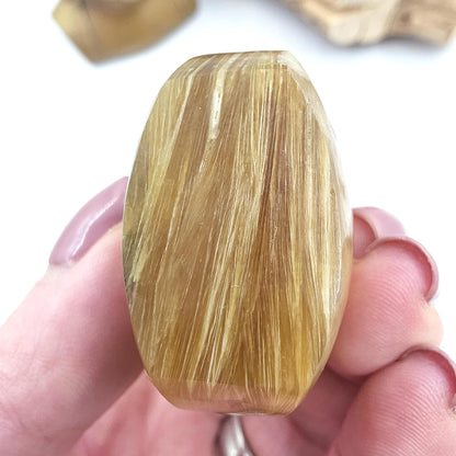 Flashy Golden Mica (Muscovite) Freeform with Green Mica Inclusion – Confidence & Growth Crystal, 140g