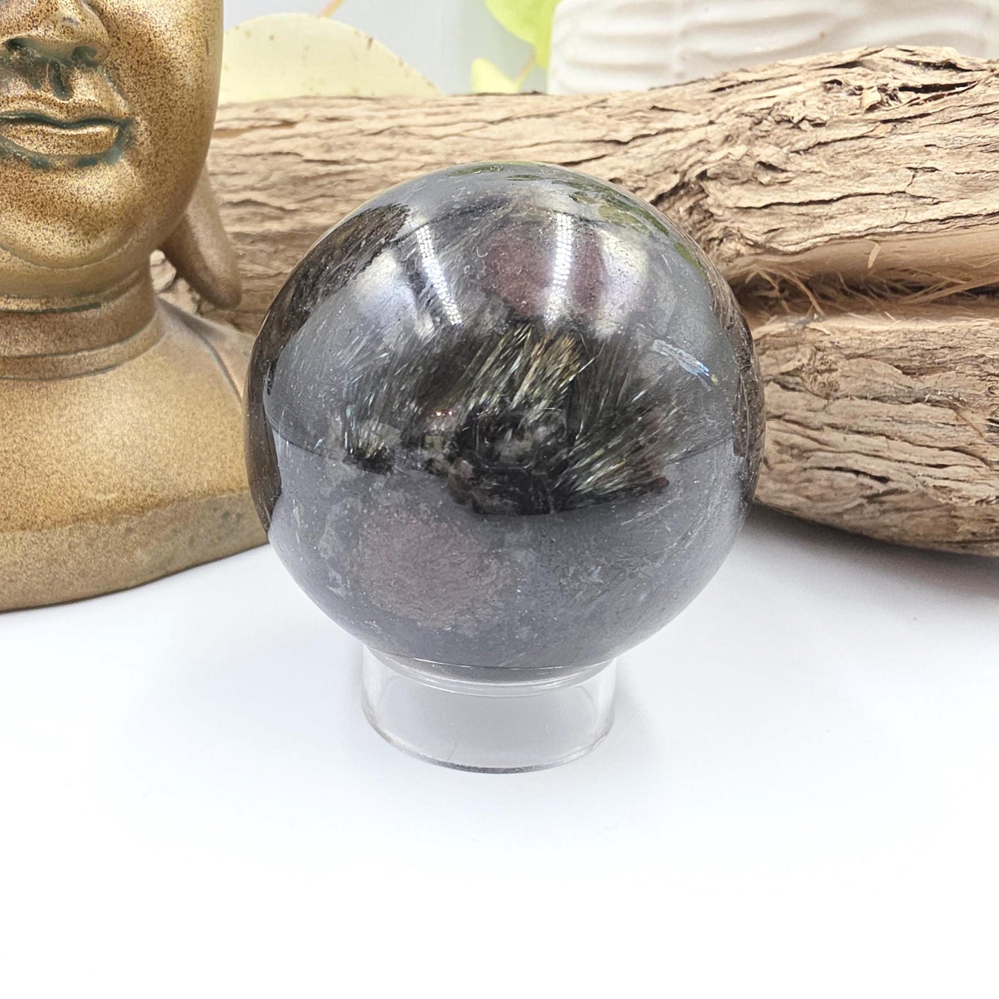 Flashy Astrophyllite & Garnet Sphere – Transformation, Strength and Spiritual Growth Crystal, 57mm