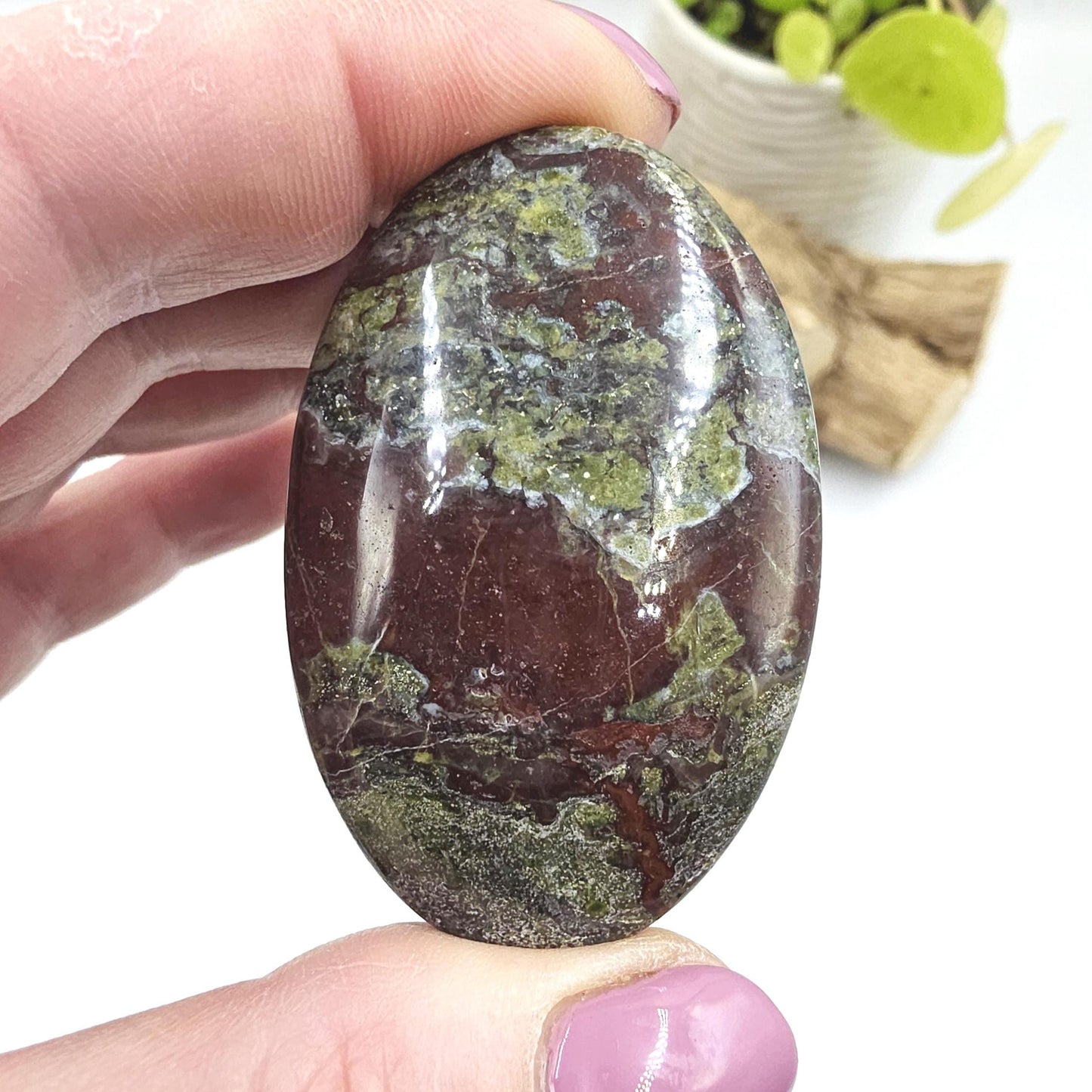 Dragon's Blood Palm Stone - Courage & Vitality Healing Crystal, 45g