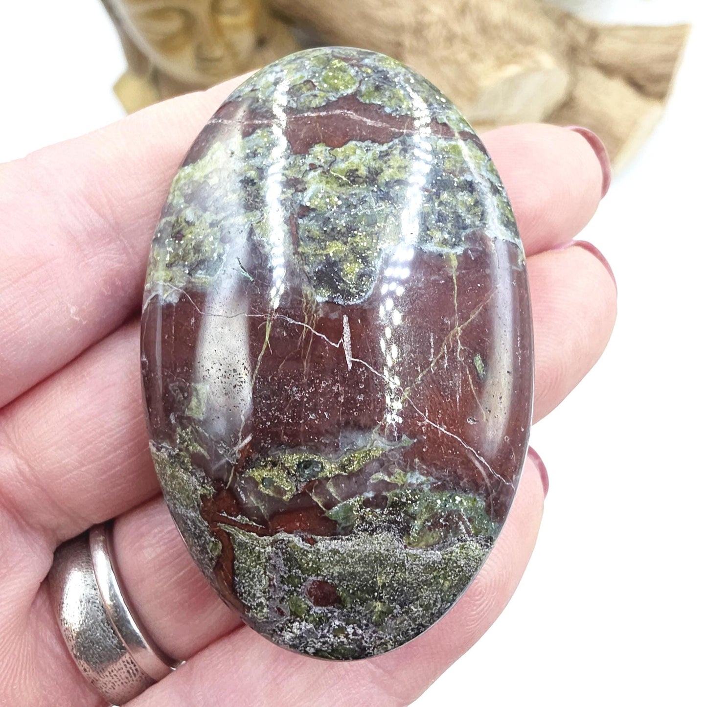 Dragon's Blood Palm Stone - Courage & Vitality Healing Crystal, 45g