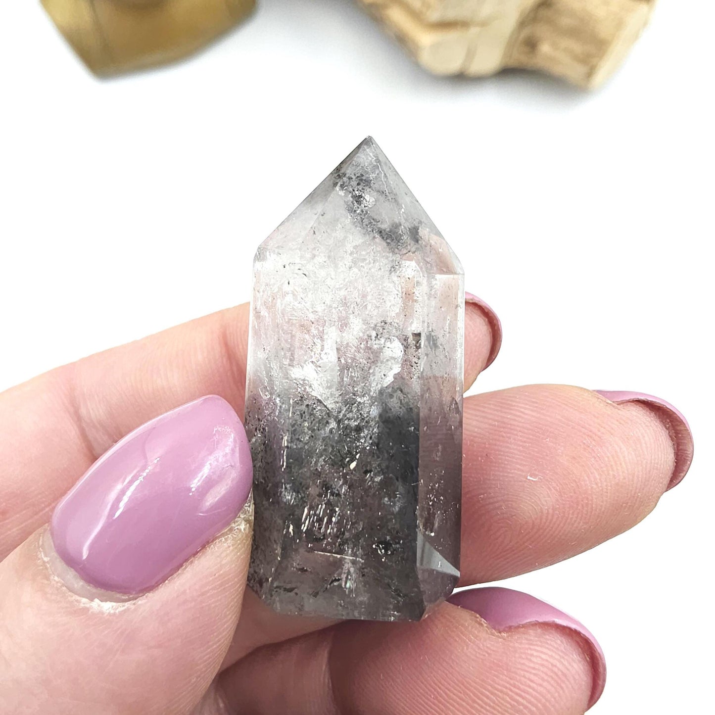 Rare Mini Herkimer Diamond Point Tower – Clarity, Energy Amplification & High Vibrational Quartz Crystal, 15g