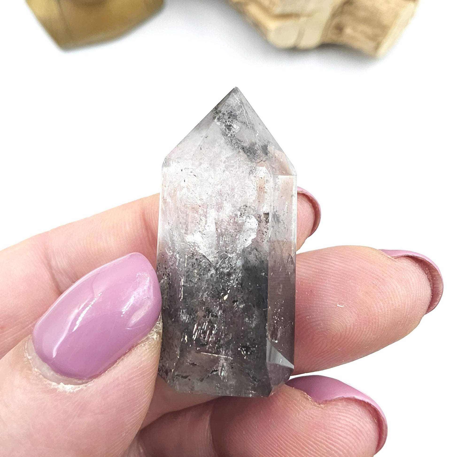 Rare Mini Herkimer Diamond Point Tower – Clarity, Energy Amplification & High Vibrational Quartz Crystal, 15g