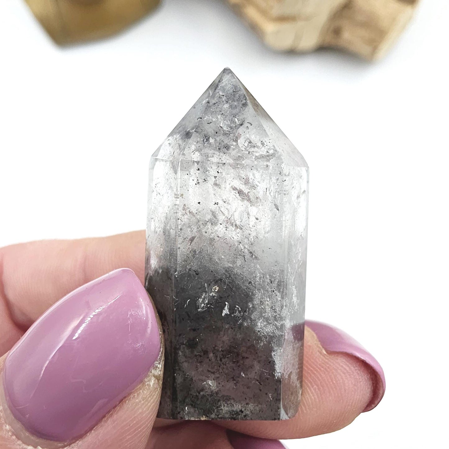 Rare Mini Herkimer Diamond Point Tower – Clarity, Energy Amplification & High Vibrational Quartz Crystal, 15g
