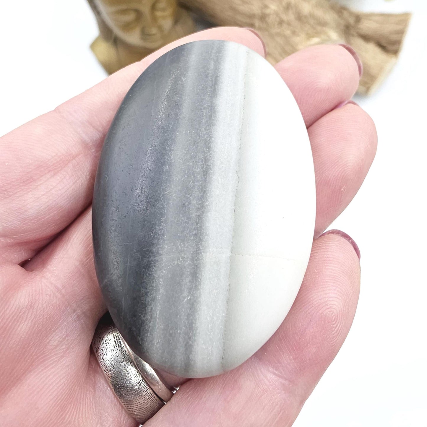 Tai Chi Jasper Palm Stone – Balance, Harmony & Emotional Stability Crystal, 45g