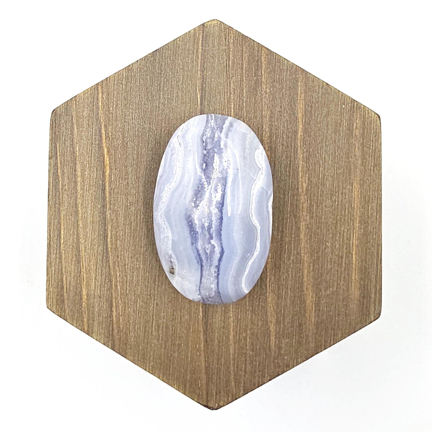 Little Blue Lace Agate Palm Stone – Calm, Communication & Throat Chakra Crystal, 25g