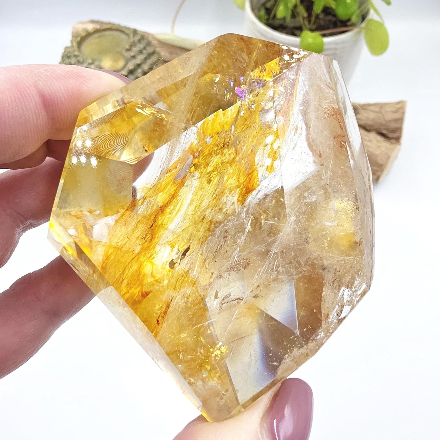 Madagascan Golden Healer Freeform – Deep Healing, Energy Amplification & Spiritual Balance Crystal, 295g