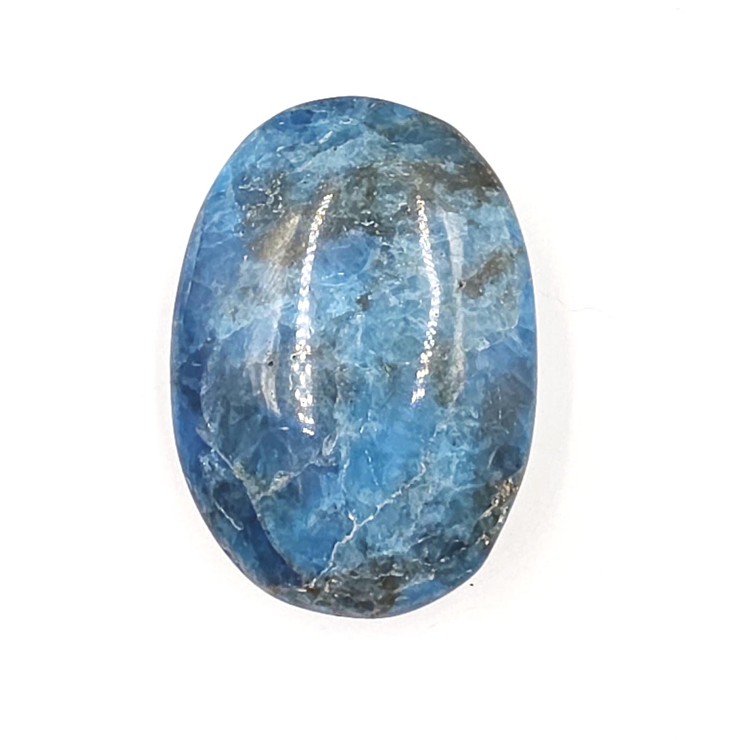 Blue Apatite Palm Stone – Motivation, Clarity & Spiritual Awareness Crystal, 80g