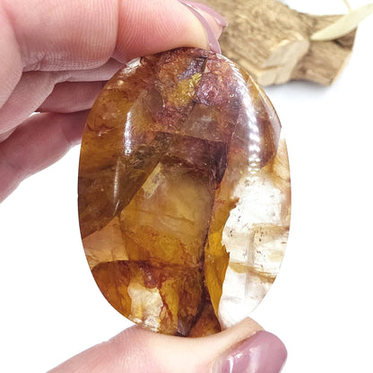 Golden Healer Palm Stone – Deep Healing & Spiritual Balance Crystal, 65g