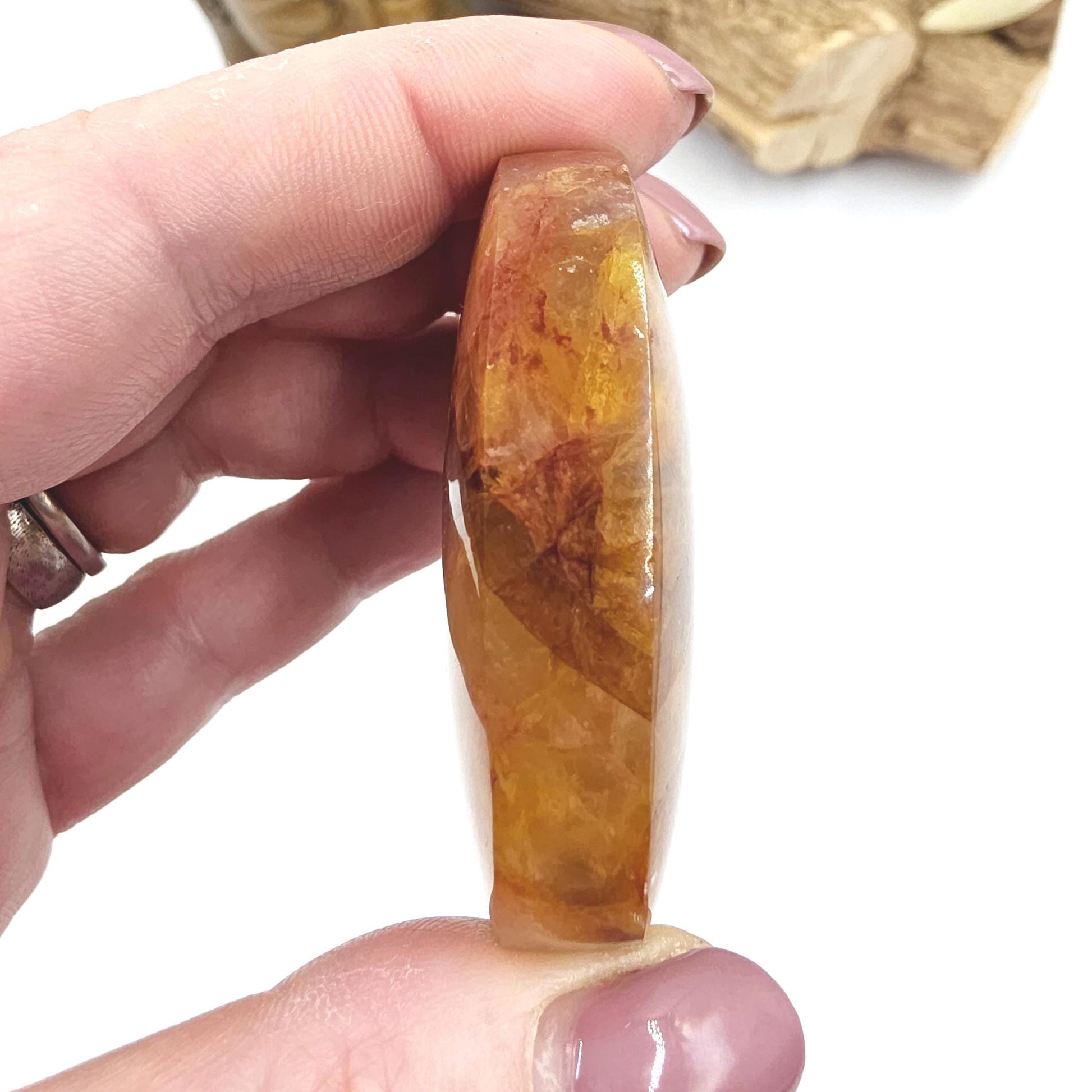 Golden Healer Palm Stone – Deep Healing & Spiritual Balance Crystal, 65g