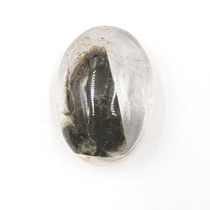 Little Garden Quartz (Lodolite) Palm Stone with rainbows – Manifestation, Clarity & Inner Journey Healing Crystal, 40g