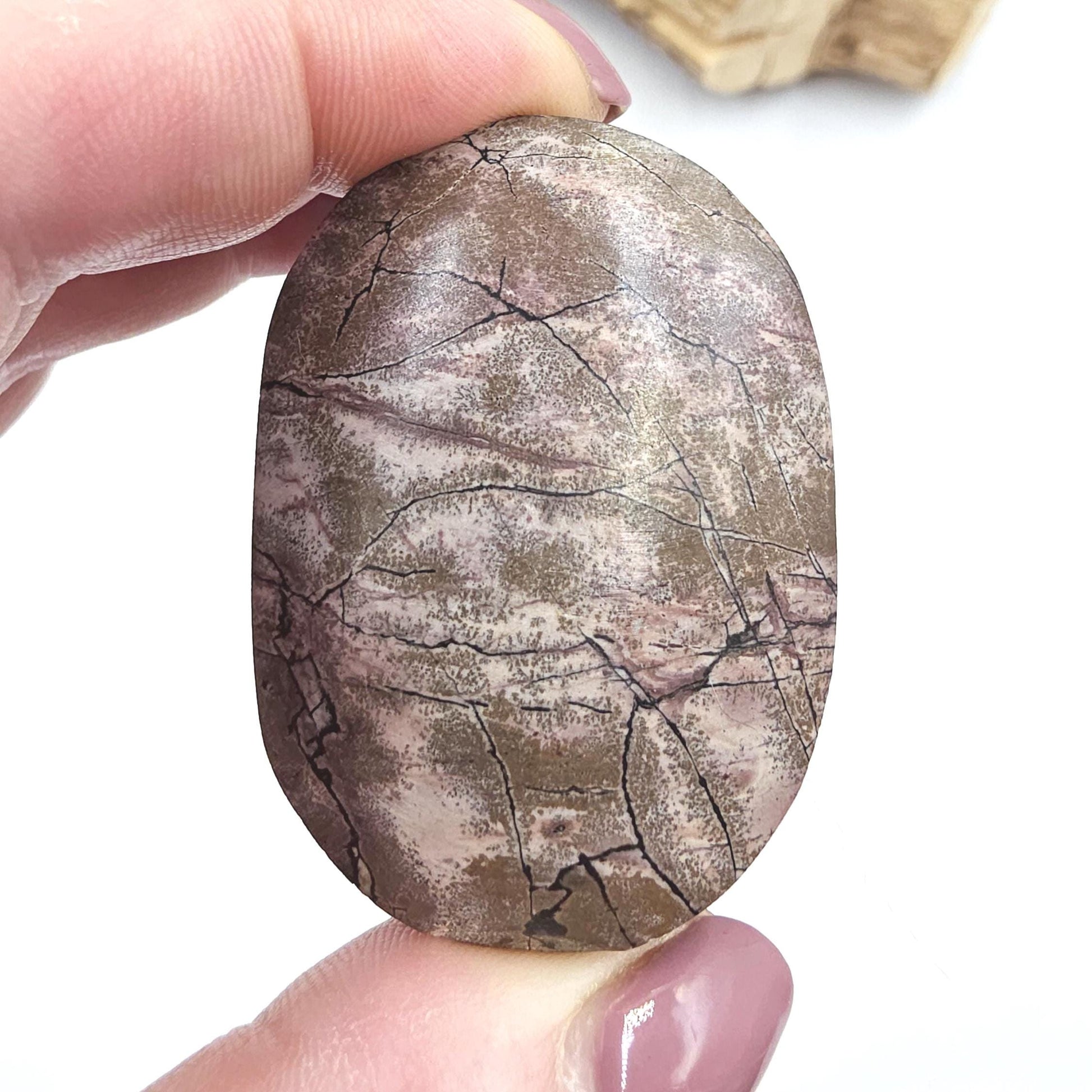 Picture Jasper Palm Stone – Grounding, Stability & Earth Connection Crystal, 55g