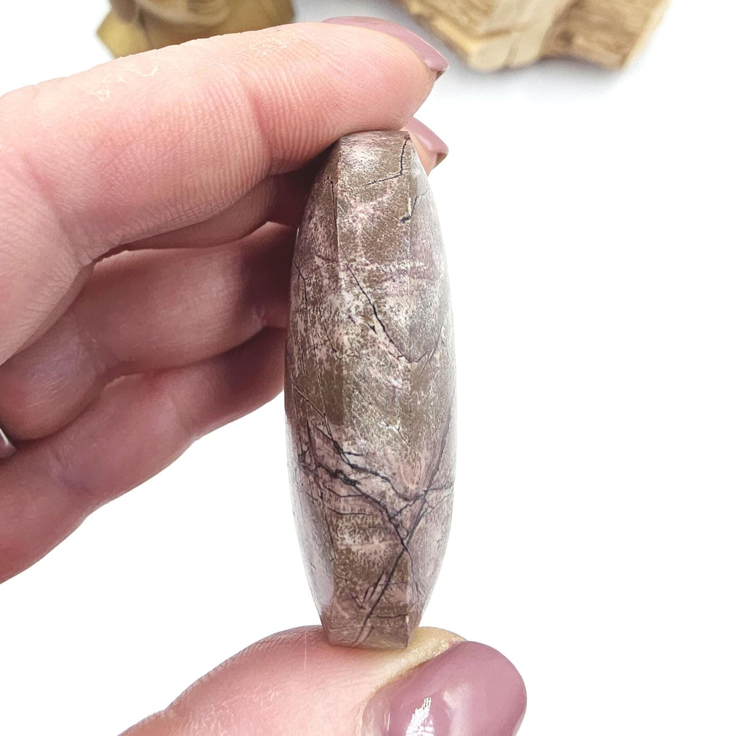 Picture Jasper Palm Stone – Grounding, Stability & Earth Connection Crystal, 55g