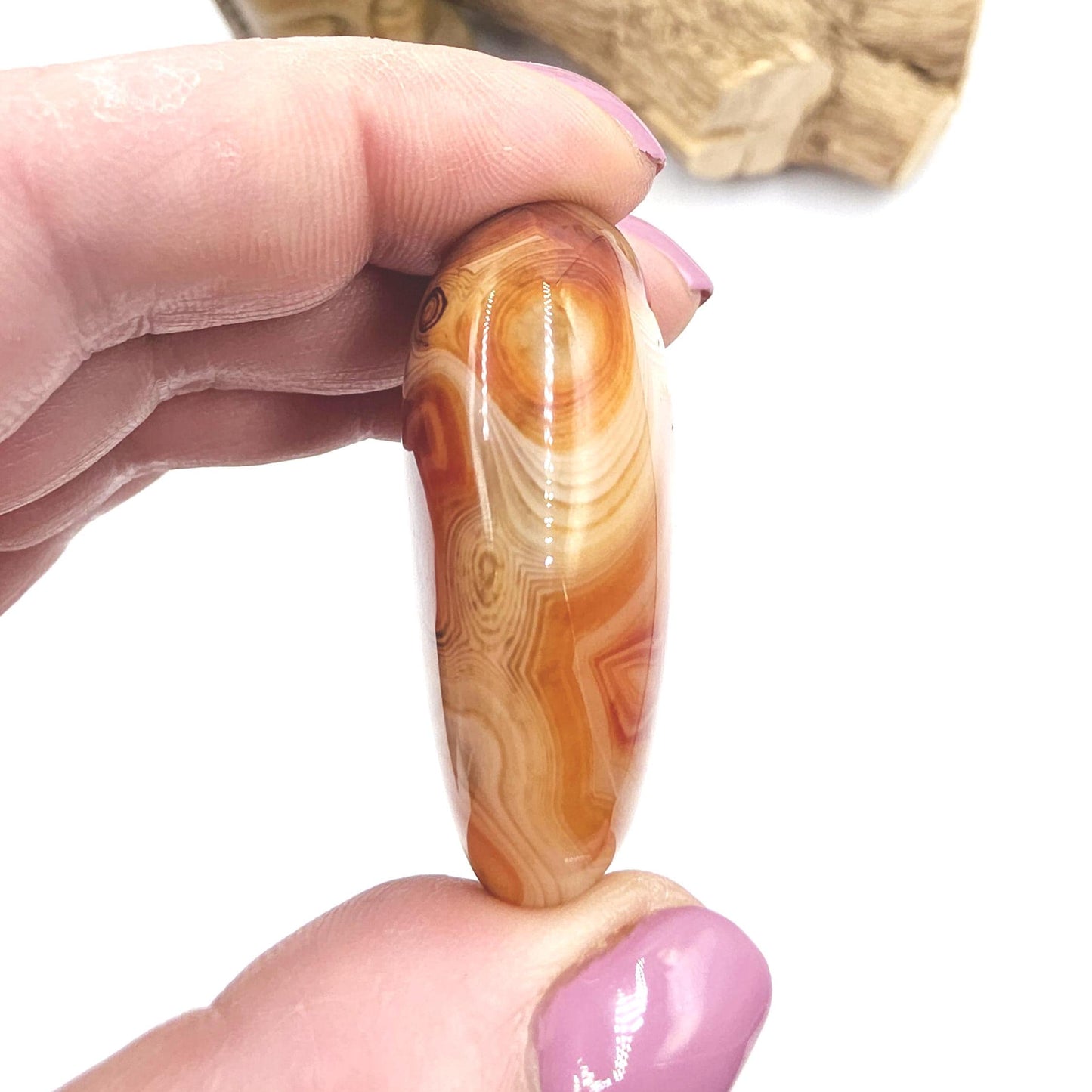 Sardonyx Palm Stone – Strength, Protection & Emotional Balance Crystal, 40g