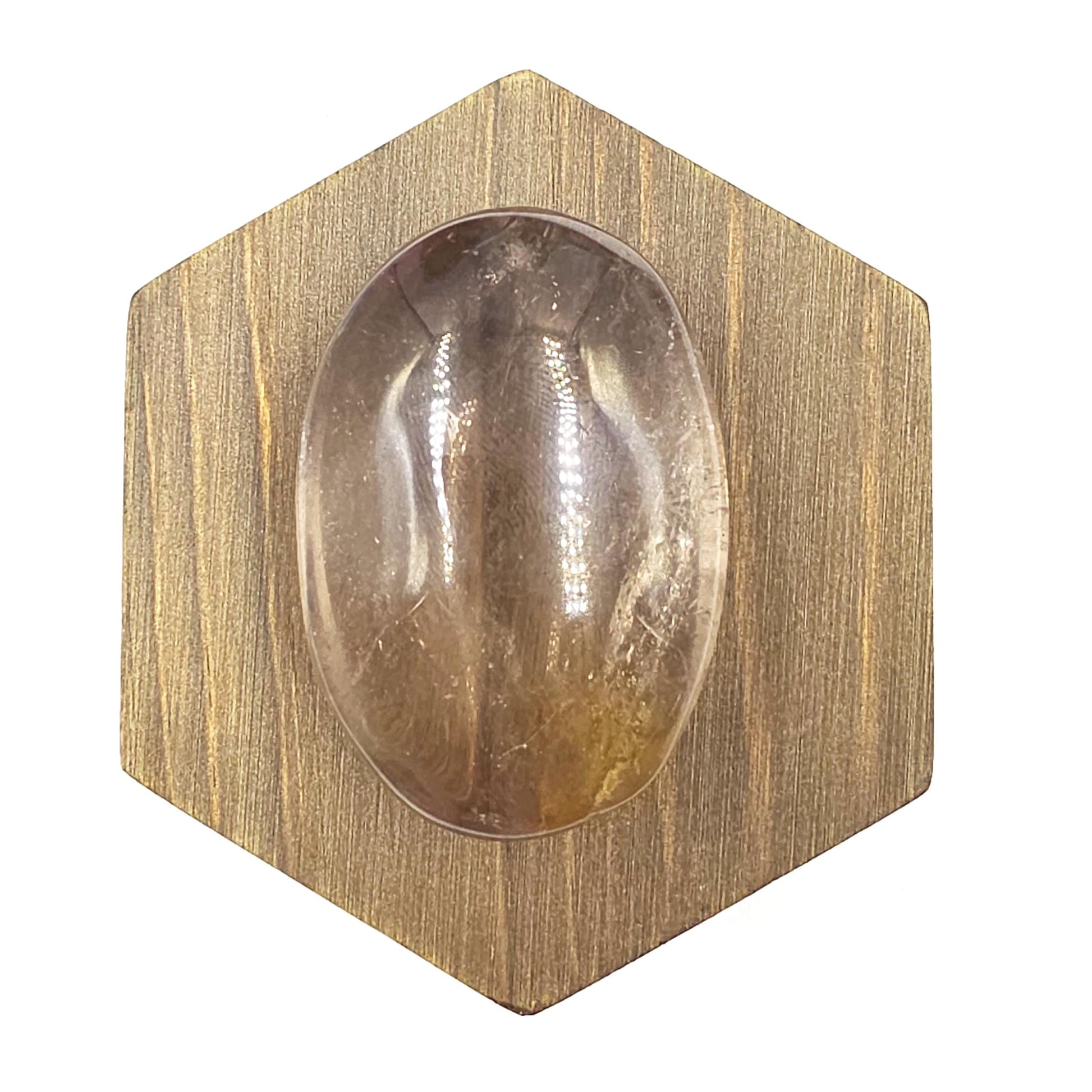 Smoky Quartz Palm Stone with Golden Healer Inclusions – Grounding & Healing Crystal, 80g