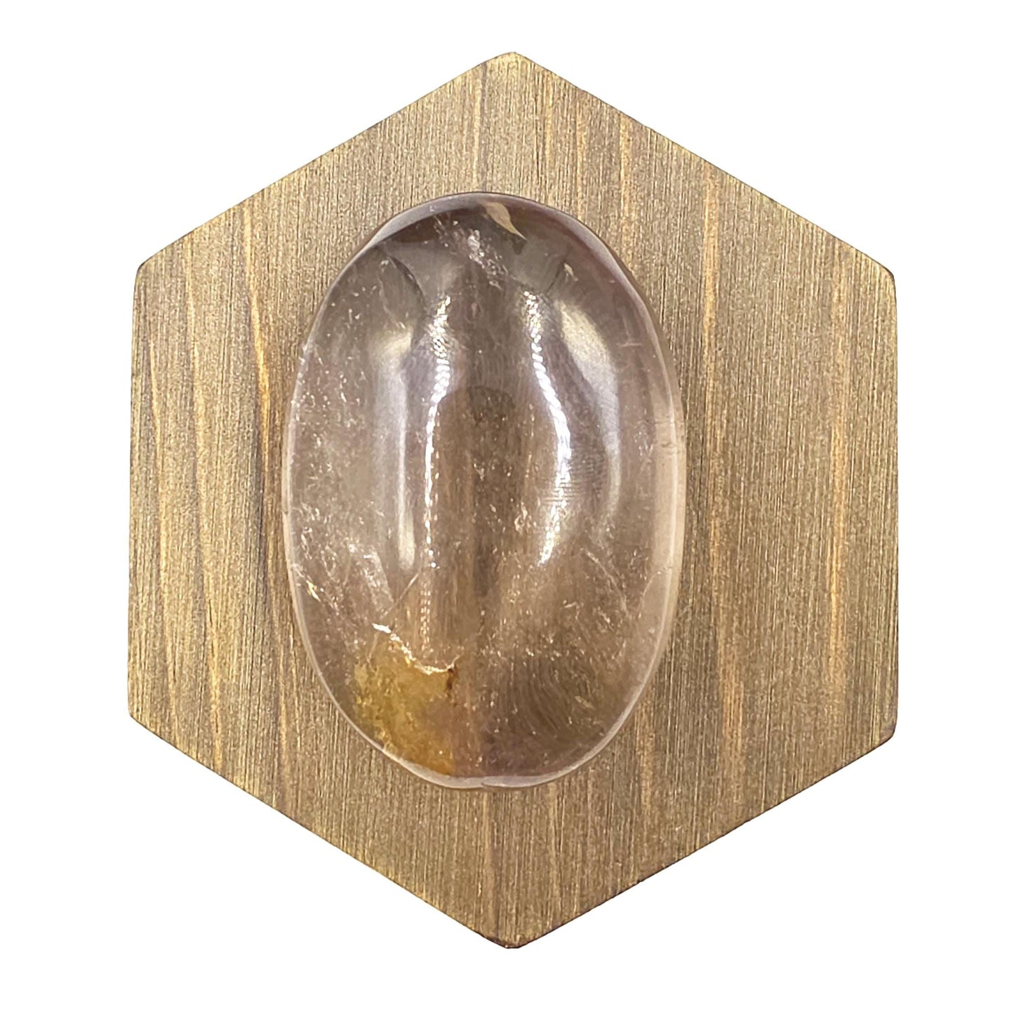 Smoky Quartz Palm Stone with Golden Healer Inclusions – Grounding & Healing Crystal, 80g