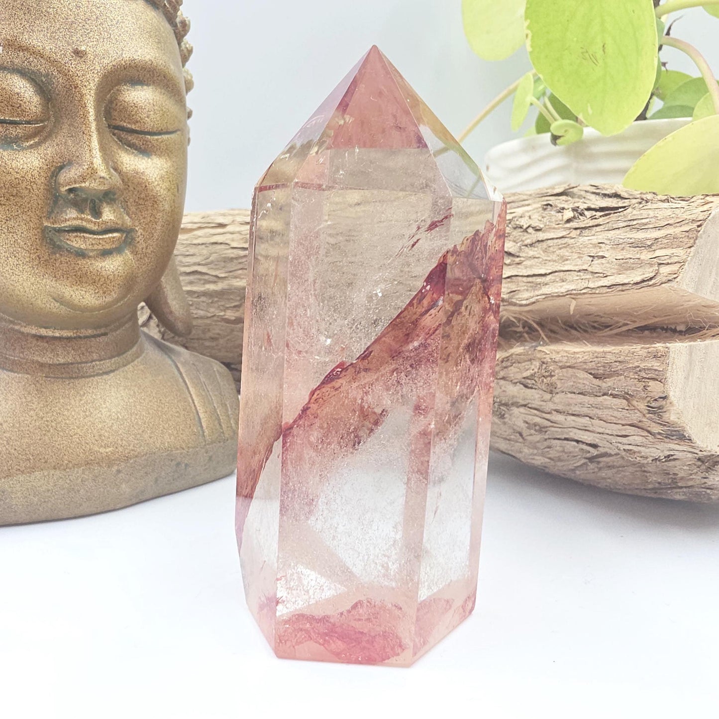 Madagascan Fire Quartz Tower – Confidence, Grounding & Healing Crystal, 270g