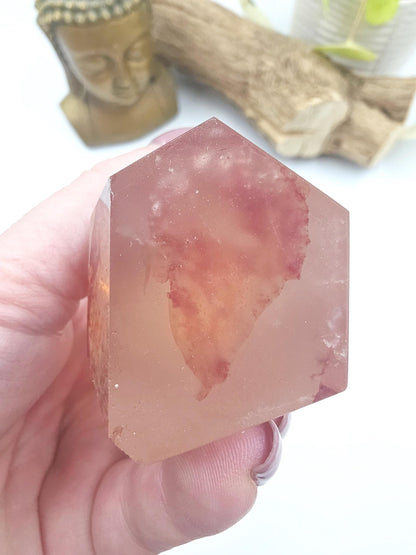 Madagascan Fire Quartz Tower – Confidence, Grounding & Healing Crystal, 270g