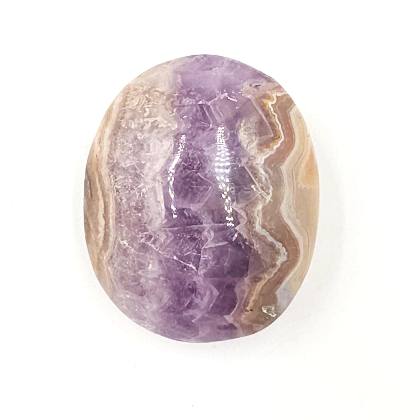 Amethyst Agate Palm Stone – Calm, Protection & Spiritual Healing Crystal, 70g