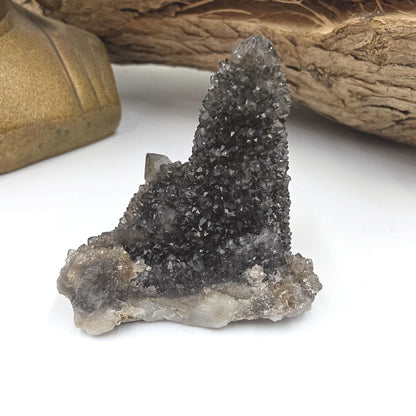 Rare Black Spirit Quartz Cluster Specimen – Protection, Spiritual Growth & High Vibration Crystal, 55g