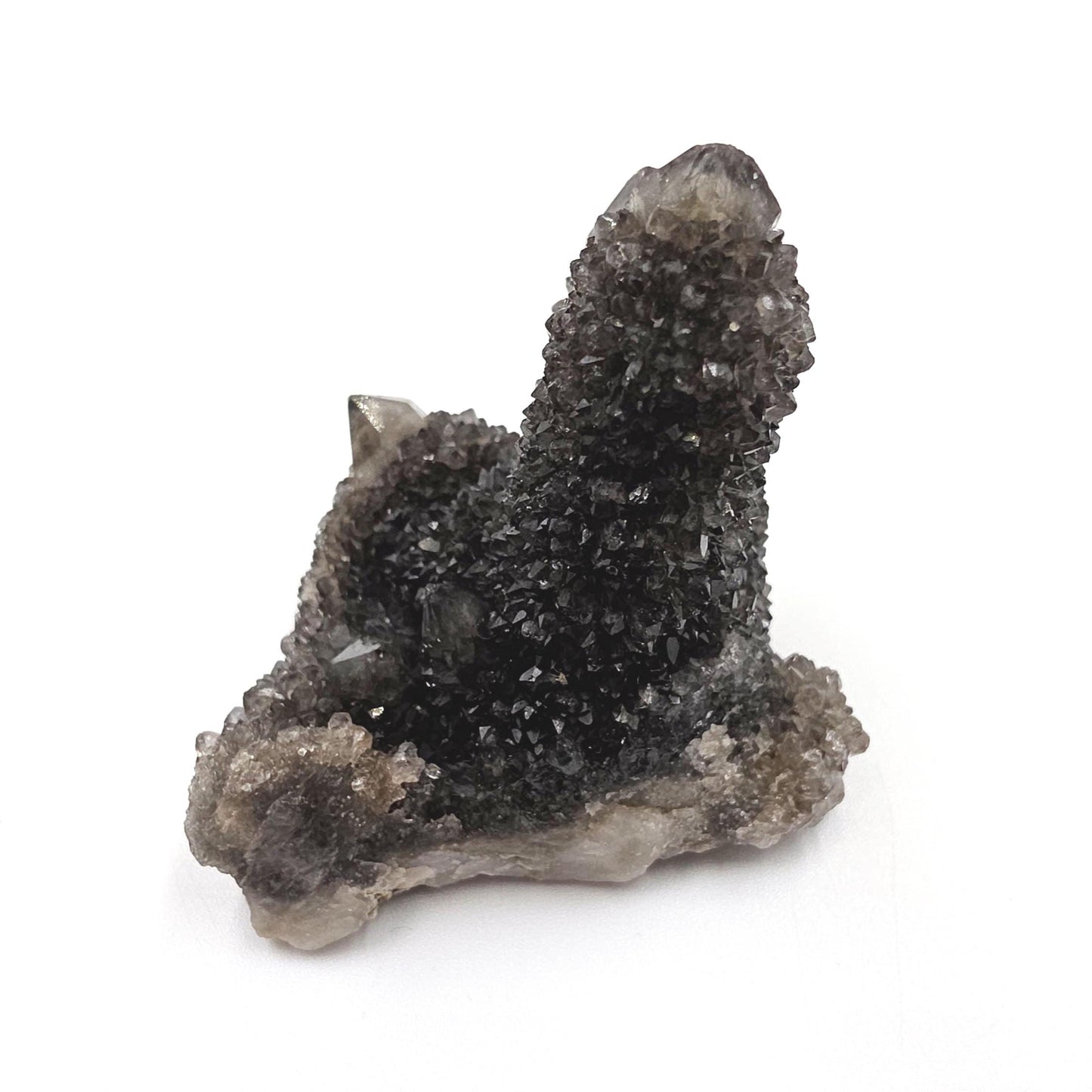 Rare Black Spirit Quartz Cluster Specimen – Protection, Spiritual Growth & High Vibration Crystal, 55g