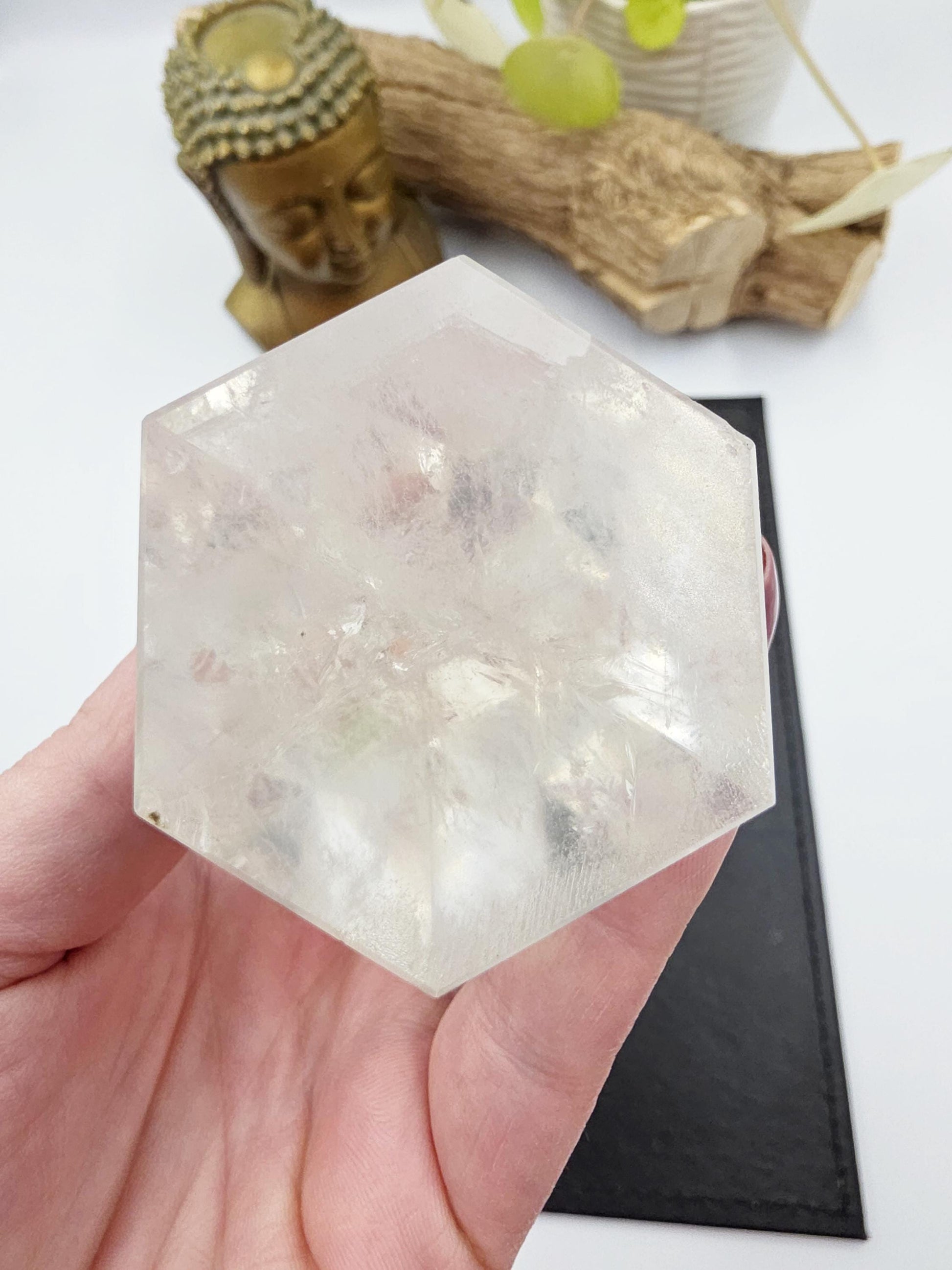 Large High Grade Clear Quartz Tower with Blue Needle Inclusions – Clarity & Spiritual Awareness Crystal, 465g
