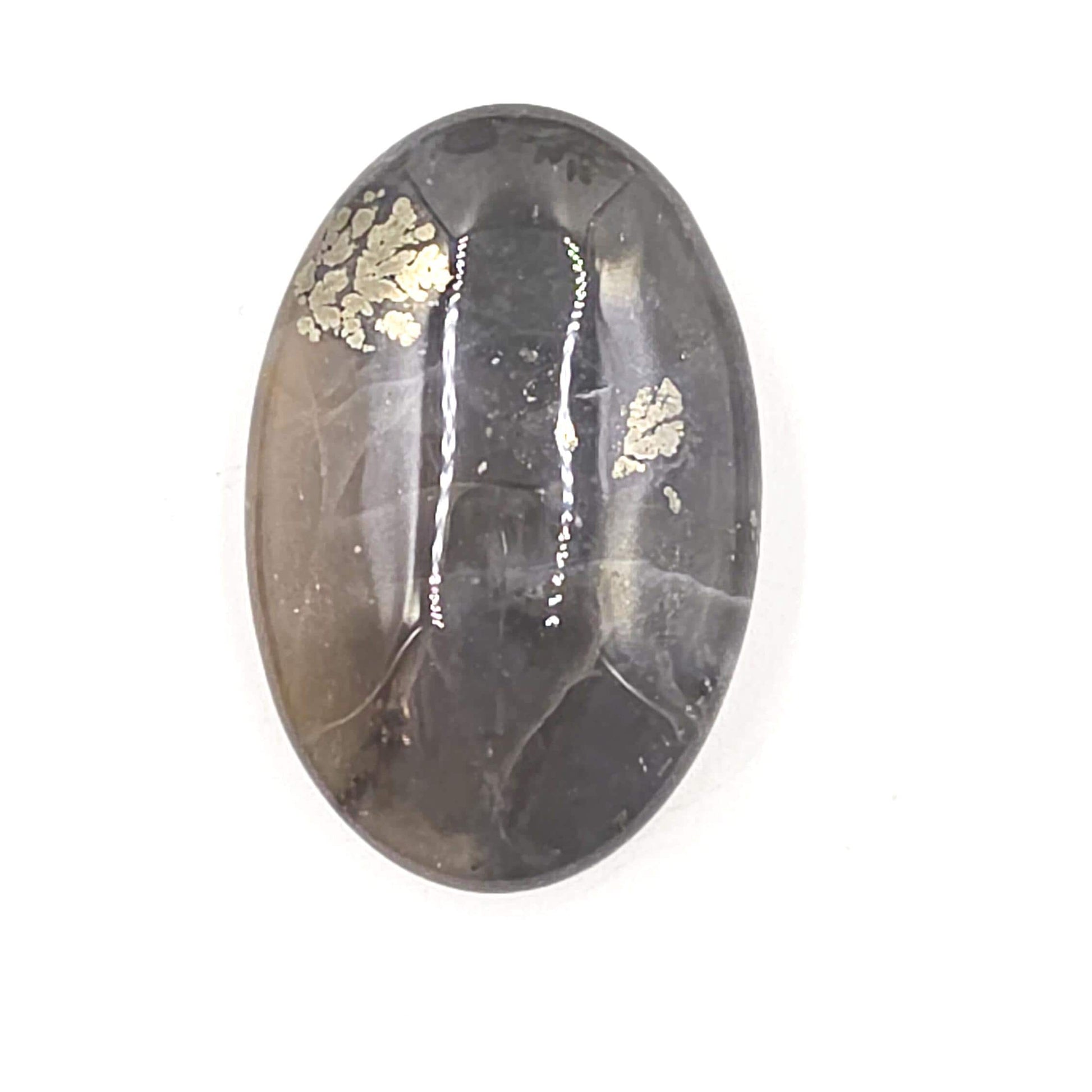 Pyrite & Agate Palm Stone – Protection, Confidence and Abundance Crystal, 45g