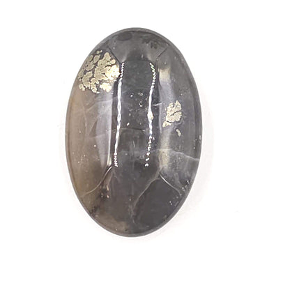 Pyrite & Agate Palm Stone – Protection, Confidence and Abundance Crystal, 45g