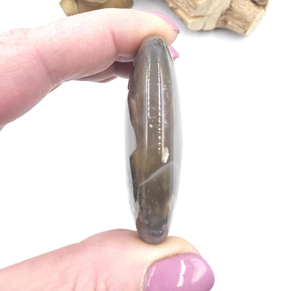 Pyrite & Agate Palm Stone – Protection, Confidence and Abundance Crystal, 45g