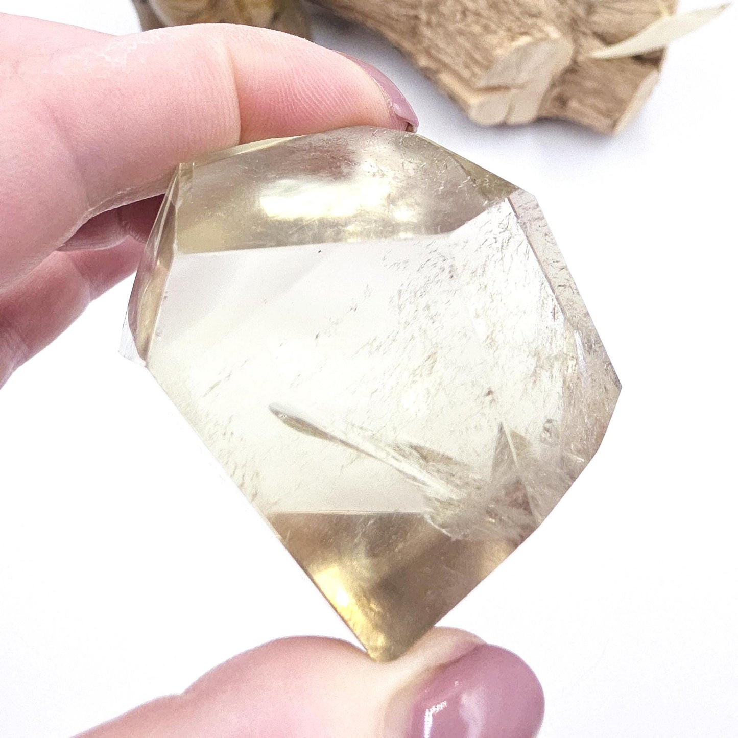 Citrine Freeform with Large Rainbow – Abundance, Confidence & Positive Energy Crystal, 160g