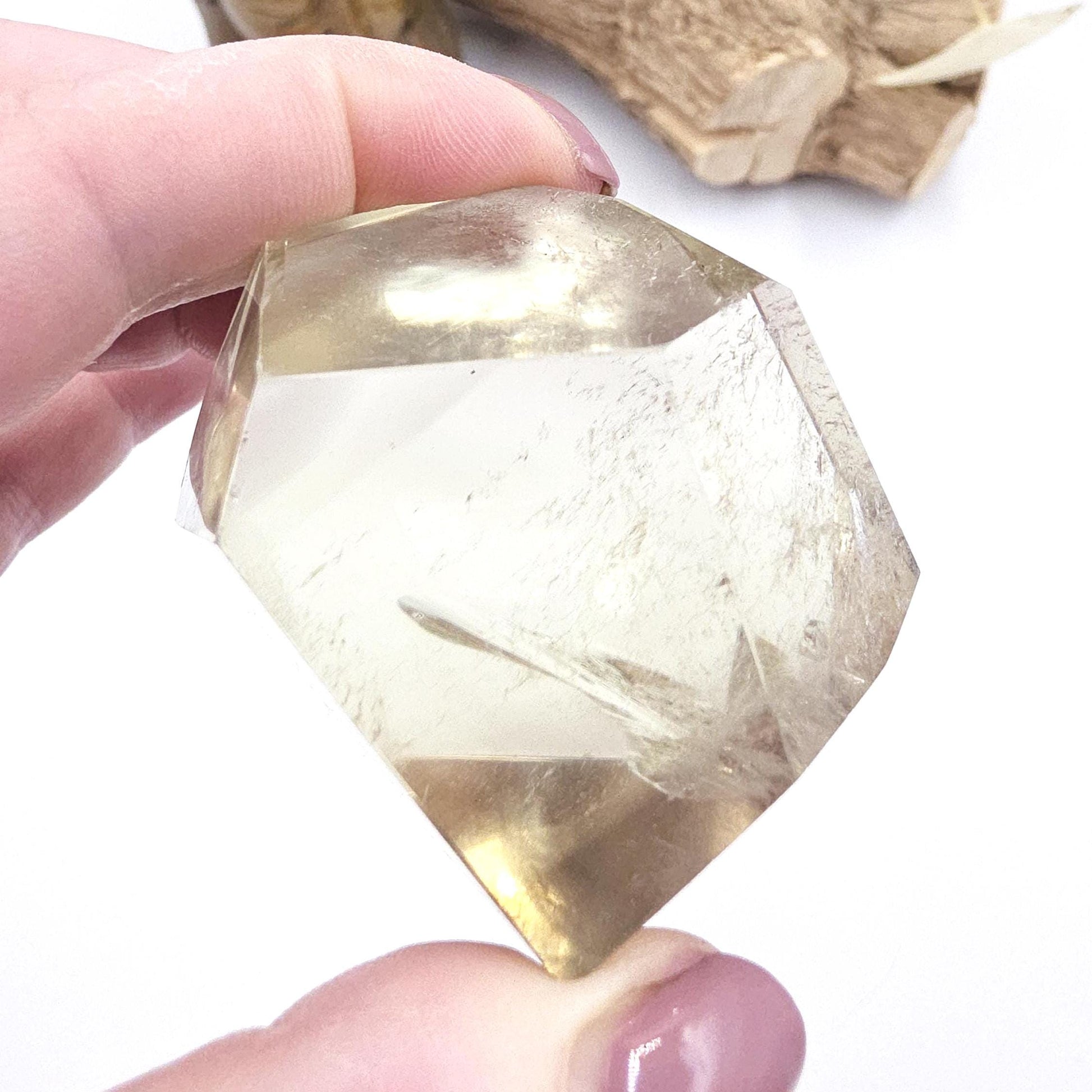 Citrine Freeform with Large Rainbow – Abundance, Confidence & Positive Energy Crystal, 160g