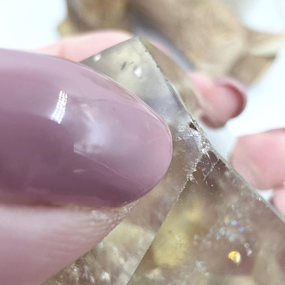 Citrine Freeform with Large Rainbow – Abundance, Confidence & Positive Energy Crystal, 160g