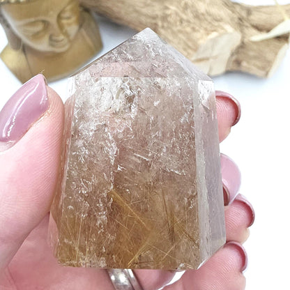 Golden Rutile Tower – Clarity, Manifestation & Energy Amplification Crystal, 75g
