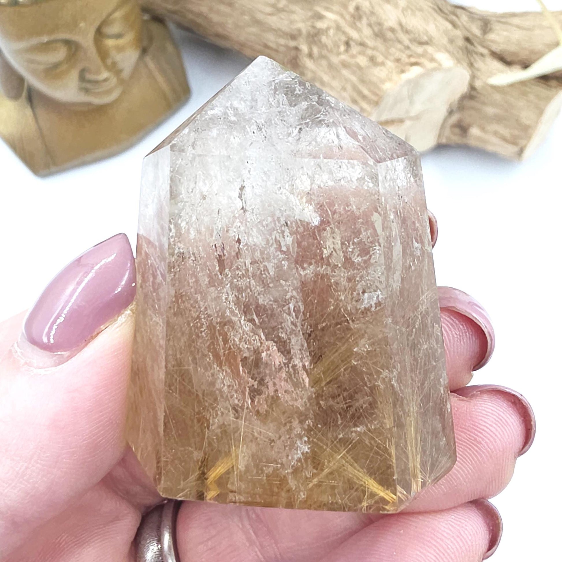 Golden Rutile Tower – Clarity, Manifestation & Energy Amplification Crystal, 75g