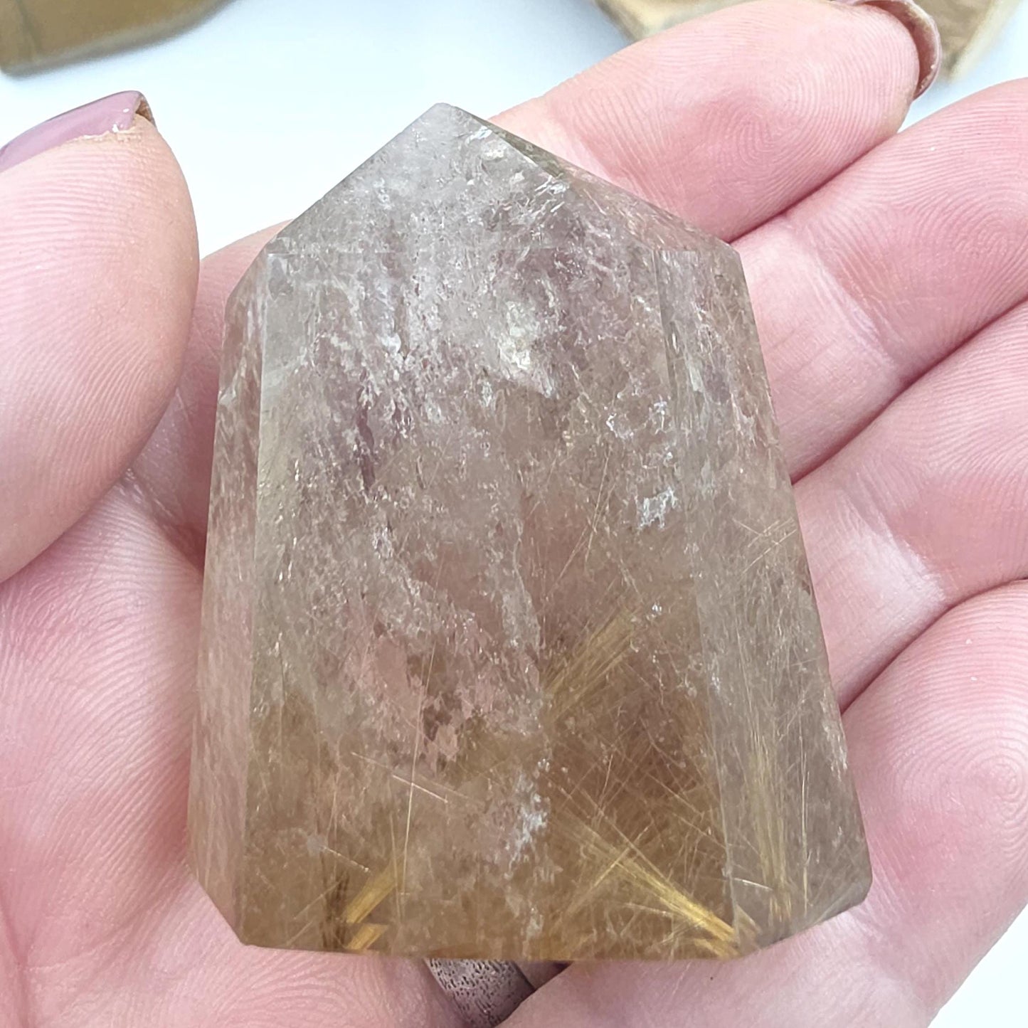 Golden Rutile Tower – Clarity, Manifestation & Energy Amplification Crystal, 75g