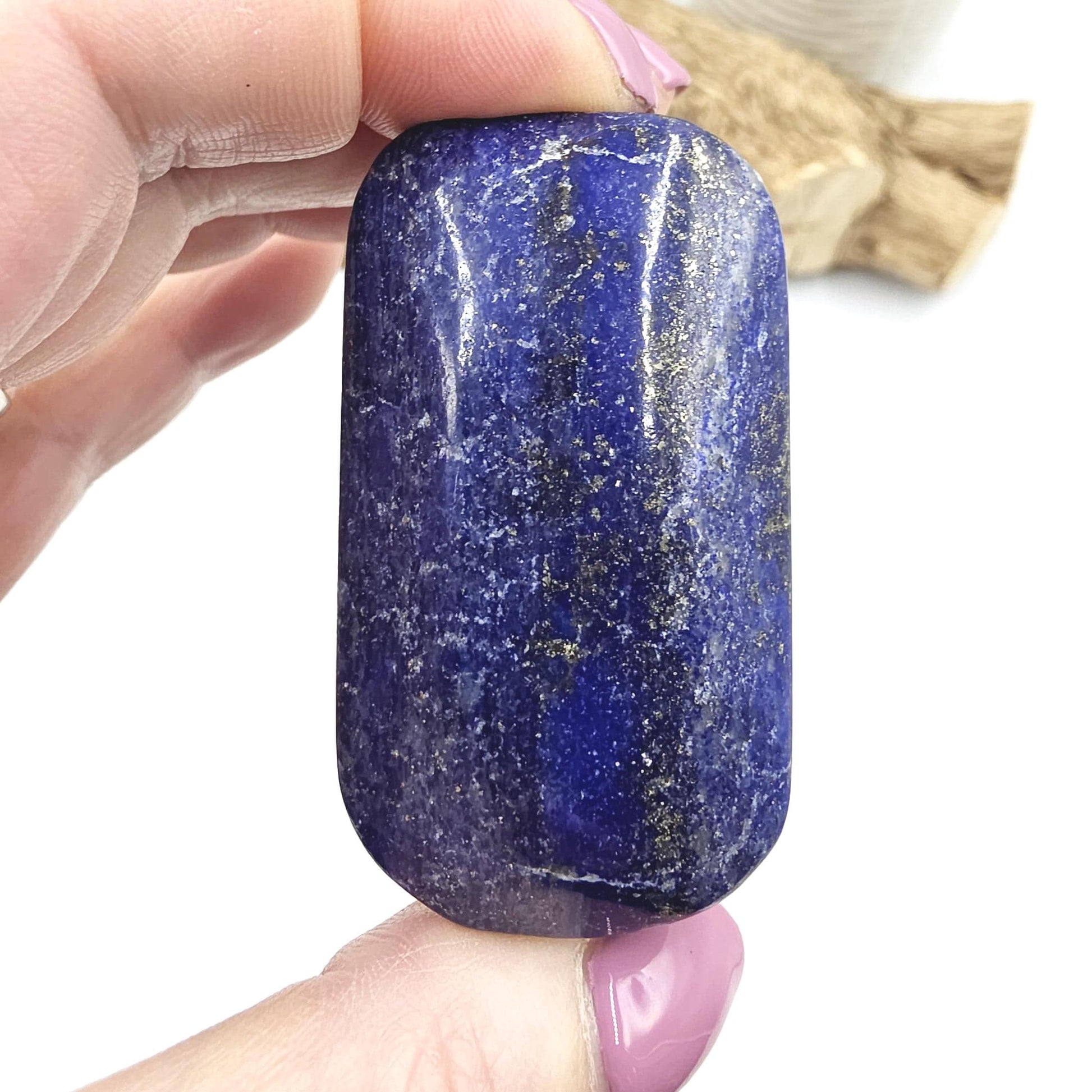 Lapis Lazuli Palm Stone – Wisdom, Intuition & Spiritual Awareness Crystal, 85g