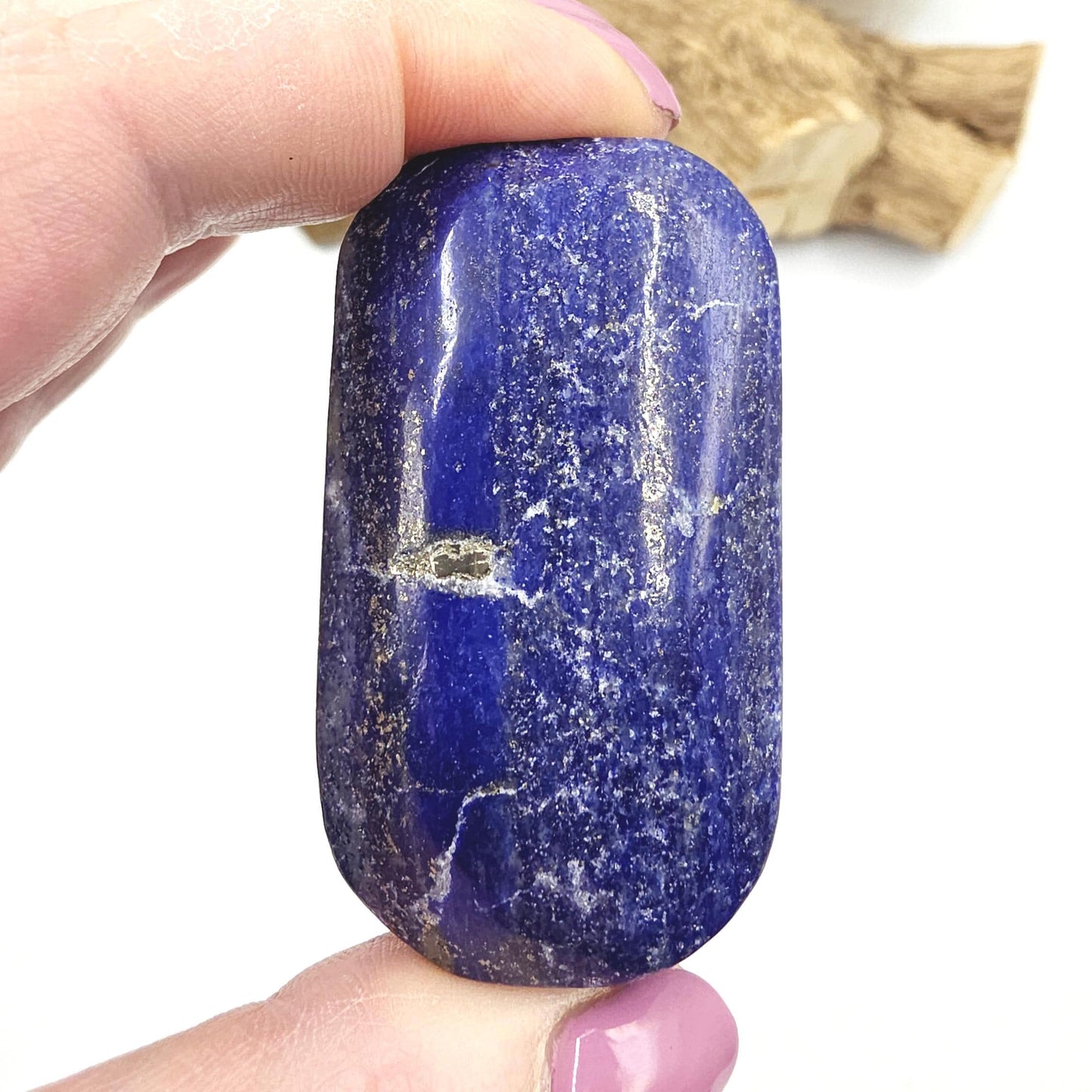 Lapis Lazuli Palm Stone – Wisdom, Intuition & Spiritual Awareness Crystal, 85g