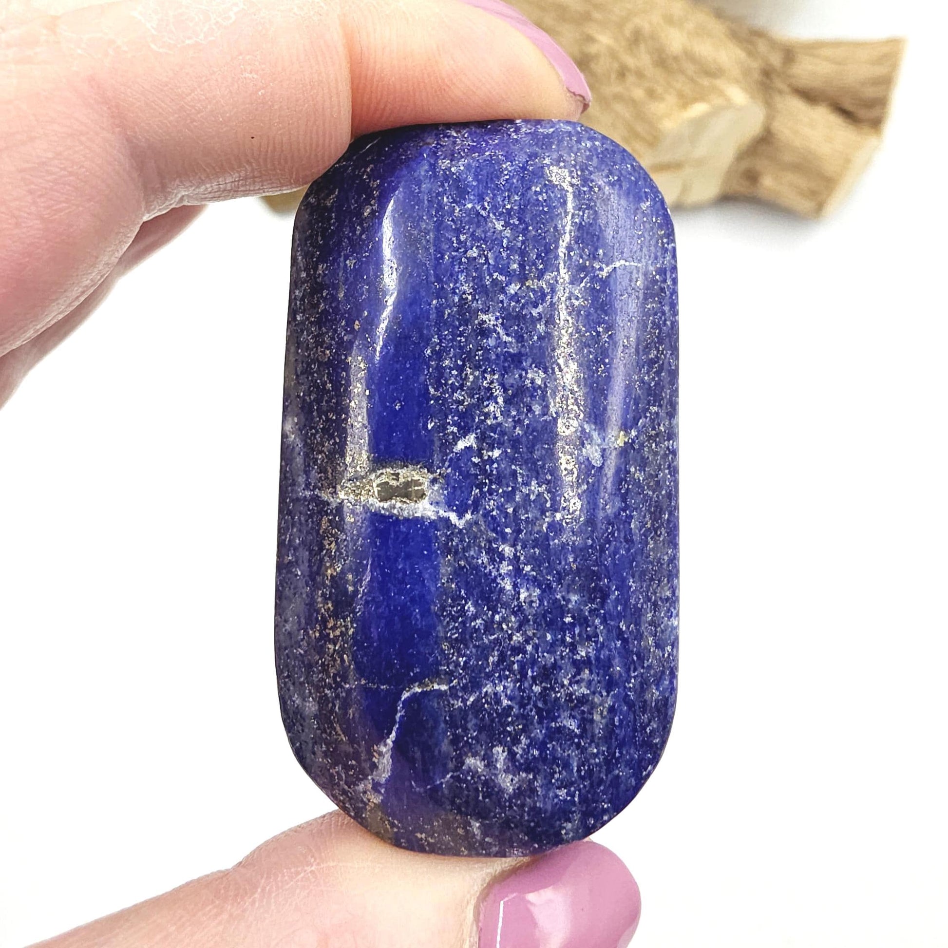 Lapis Lazuli Palm Stone – Wisdom, Intuition & Spiritual Awareness Crystal, 85g