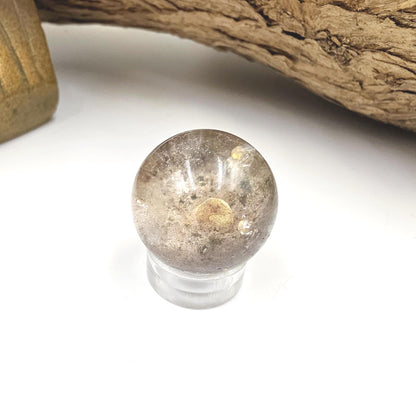 High Grade Garden Quartz (Lodolite) Mini Sphere with internal structure – Transformation & Spiritual Growth Crystal - 21mm