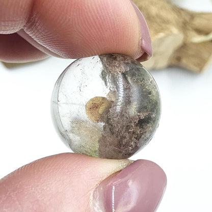 High Grade Garden Quartz (Lodolite) Mini Sphere with internal structure – Transformation & Spiritual Growth Crystal - 21mm