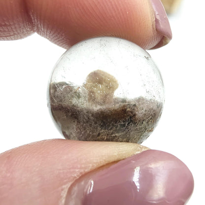 High Grade Garden Quartz (Lodolite) Mini Sphere with internal structure – Transformation & Spiritual Growth Crystal - 21mm