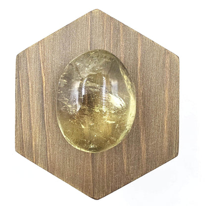 Citrine Palm Stone with Rainbows – Abundance, Confidence & Solar Plexus Energy Crystal, 50g