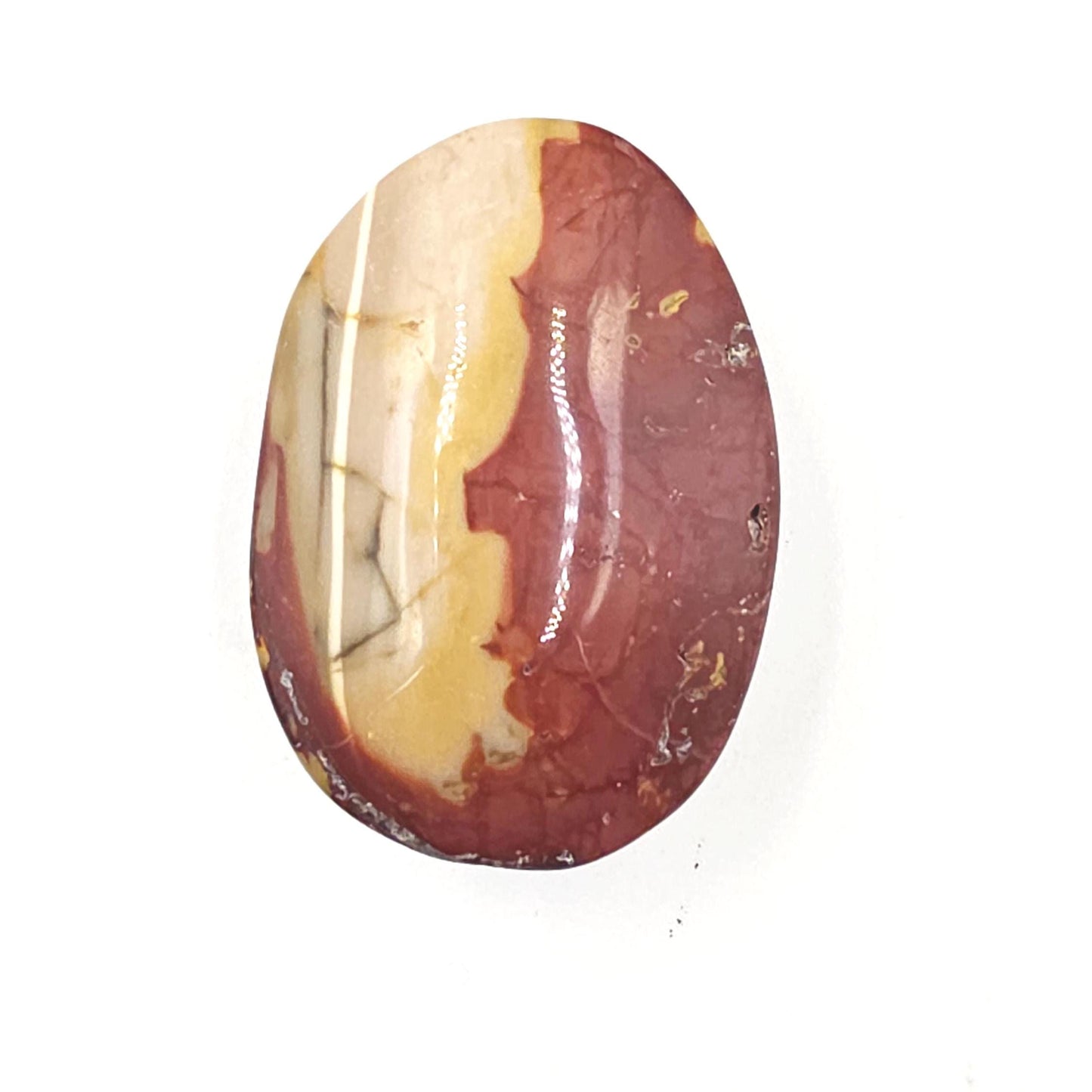 Mookaite Jasper Palm Stone – Strength, Grounding & Emotional Balance Crystal, 65g