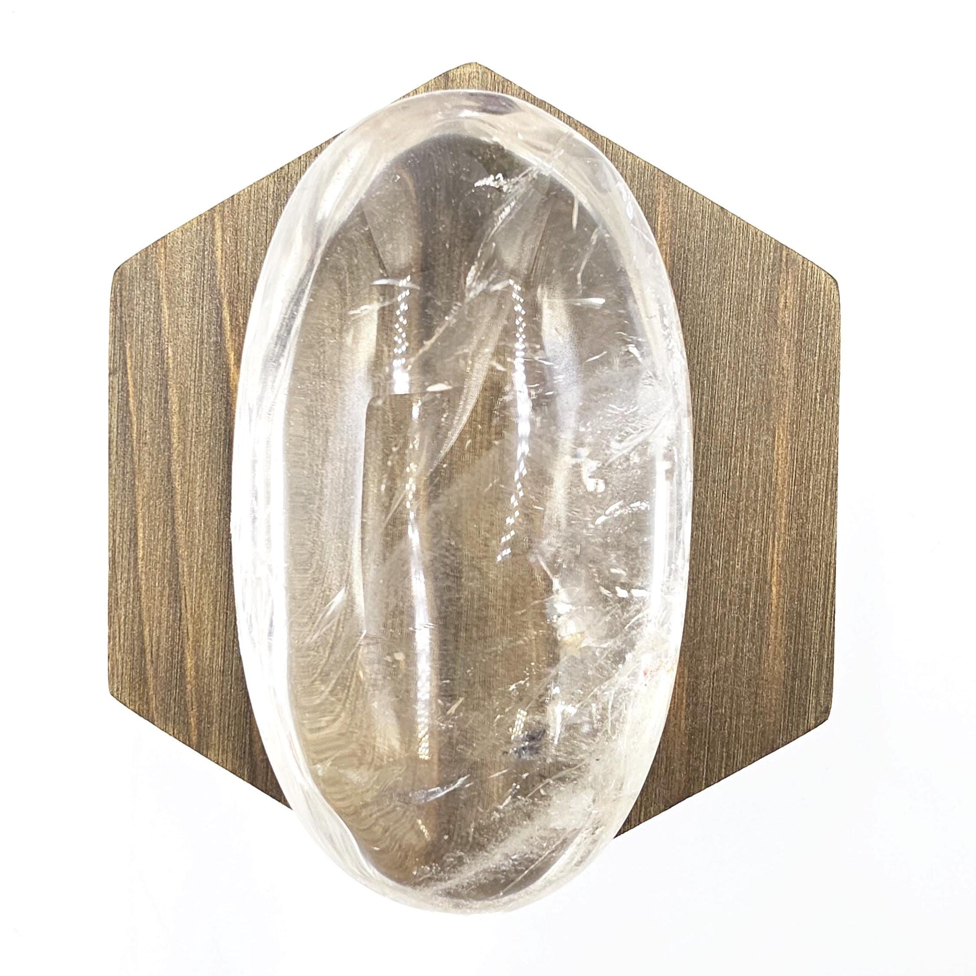 Large Clear Quartz Palm Stone – Clarity, Energy Amplification & Healing Crystal, 130g
